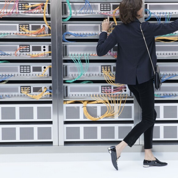 Inès de la Fressange - Défilé Chanel (collection prêt-à-porter printemps-été 2017) au Grand Palais. Paris, le 4 octobre 2016. © Olivier Borde / Bestimage