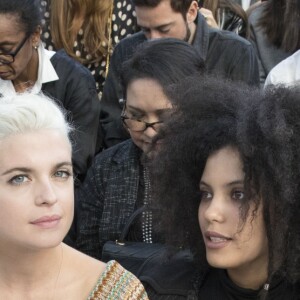 Cécile Cassel, Naomi Diaz et Lisa-Kainde - Défilé Chanel (collection prêt-à-porter printemps-été 2017) au Grand Palais. Paris, le 4 octobre 2016. © Olivier Borde / Bestimage
