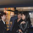 Véronique Colucci, Fabienne Bilal et Anne Hidalgo - Vernissage presse de l'exposition "Coluche" à l'Hôtel de Ville de Paris le 5 octobre 2016. © Pierre Perusseau/Bestimage