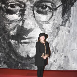 Catherine Jacob - Vernissage presse de l'exposition "Coluche" à l'Hôtel de Ville de Paris le 5 octobre 2016. © Pierre Perusseau/Bestimage