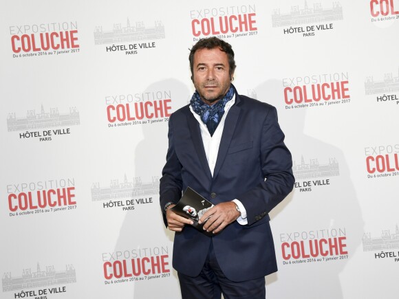 Bernard Montiel - Vernissage presse de l'exposition "Coluche" à l'Hôtel de Ville de Paris le 5 octobre 2016. © Pierre Perusseau/Bestimage