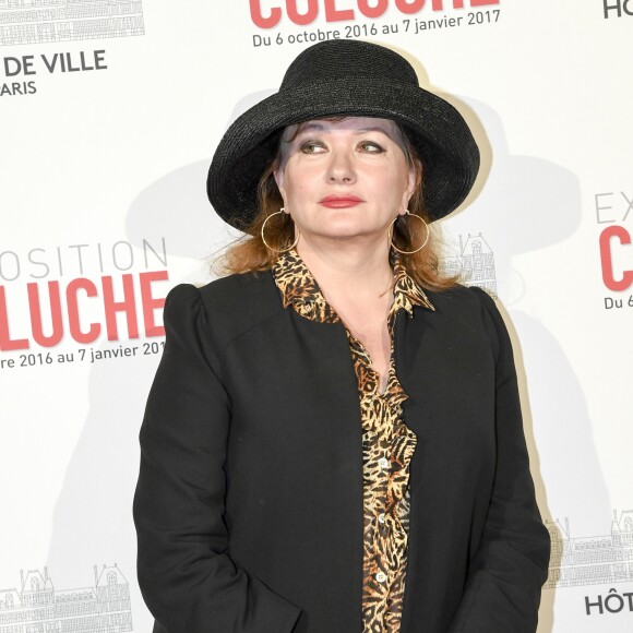 Catherine Jacob - Vernissage presse de l'exposition "Coluche" à l'Hôtel de Ville de Paris le 5 octobre 2016. © Pierre Perusseau/Bestimage