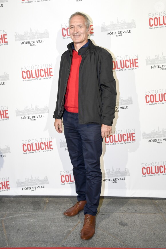 Christian Jeanpierre - Vernissage presse de l'exposition "Coluche" à l'Hôtel de Ville de Paris le 5 octobre 2016. © Pierre Perusseau/Bestimage