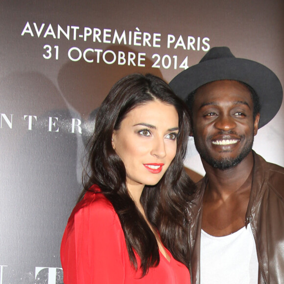 Corneille et son épouse Sofia de Medeiros à la première du film "Interstellar" au Grand Rex à Paris, le 31 octobre 2014.