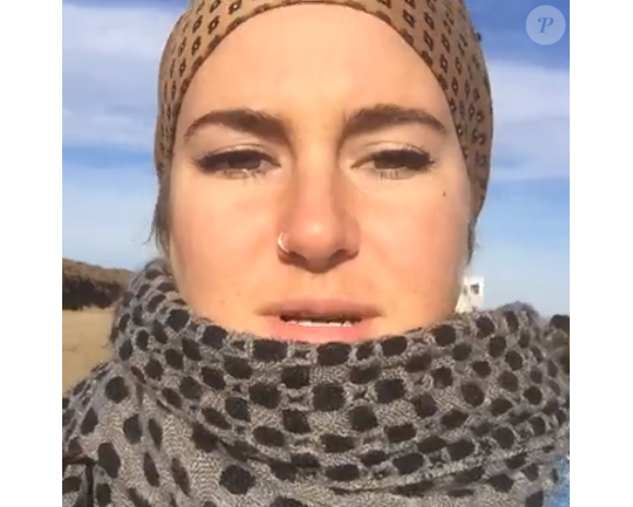 Shailene Woodley milite contre le Dakota Access Pipeline le 10 octobre 2016.