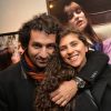 Yasmine Oughlis et son mari Jacques - Exposition "Gainsbourg Intime" à l'occasion de la sortie en avant-première du livre "Gainsbourg" à la galerie du Lucernaire à Paris le 10 octobre 2016. © Veeren/Bestimage