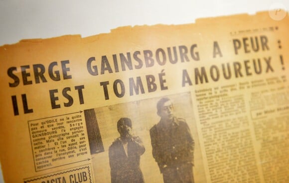 Exposition "Gainsbourg Intime" à l'occasion de la sortie en avant-première du livre "Gainsbourg" à la galerie du Lucernaire à Paris le 10 octobre 2016. © Veeren/Bestimage