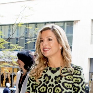 La reine Maxima des Pays-Bas participe à une réunion sur le développement à Buenos Aires le 11 octobre 2016. Elle est l'avocate spéciale auprès du secrétaire général des Nations Unies Ban Ki-moon pour la finance inclusive. 11/10/2016 - Buenos Aires