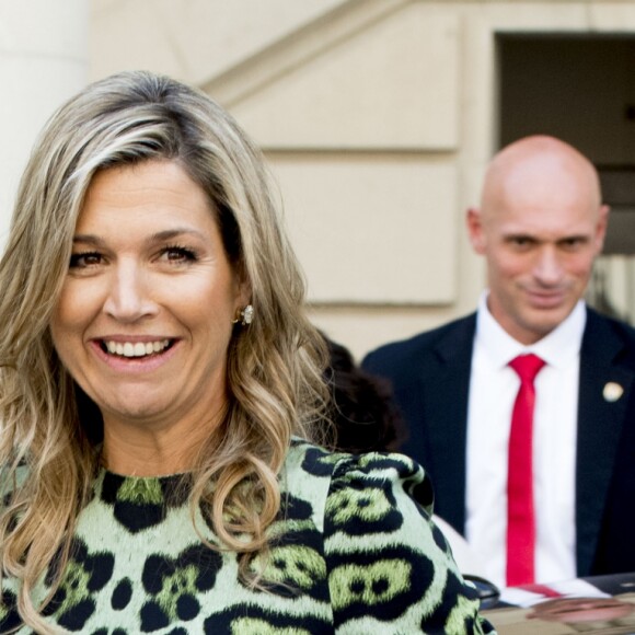 La reine Maxima des Pays-Bas à Buenos Aires, le 11 octobre 2016 lors de son déplacement officiel en Argentine, son pays d'origine, en tant que représentante spéciale du secrétaire général des Nations unies pour la finance inclusive pour le développement.11/10/2016 - Buenos Aires