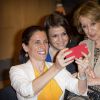 Inés Zorreguieta Cerruti et María del Carmen Cerruti Carricart, la soeur et la mère de la reine Maxima des Pays-Bas, à l'Université catholique d'Argentine à Buenos Aires le 11 octobre 2016 lors d'une conférence que la reine donnait en sa qualité d'ambassadrice spéciale du secrétaire général des Nations unies pour la finance inclusive.