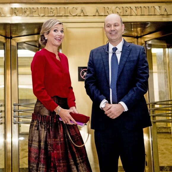 Federico Sturzenegger, président de la banque centrale d'Argentine - La reine Maxima des Pays-Bas rencontre le président de la banque centrale d'Argentine à Buenos Aires le 12 octobre 2016. 12/10/2016 - Buenos Aires