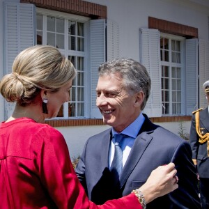 La reine Maxima des Pays-Bas rencontre le président de l'Argentine Mauricio Macri à Buenos Aires le 12 octobre 2016. 12/10/2016 - Buenos Aires