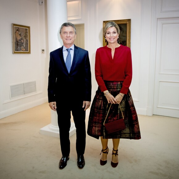 La reine Maxima des Pays-Bas rencontre le président de l'Argentine Mauricio Macri à Buenos Aires le 12 octobre 2016. 12/10/2016 - Buenos Aires