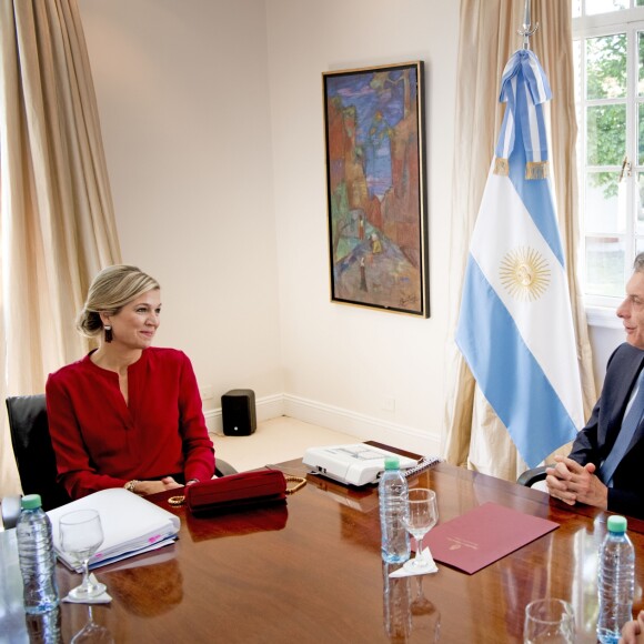 La reine Maxima des Pays-Bas rencontre le président de l'Argentine Mauricio Macri à Buenos Aires le 12 octobre 2016. 12/10/2016 - Buenos Aires