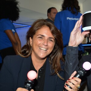 Exclusif - Valérie Bénaïm et Jean-Luc Lemoine lors de la soirée Experience PlayStation VR à Paris, France, le 13 octobre 2016.