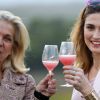 Julie Gayet et Valérie Rousselle lors de la soirée caritative à l'occasion du mois Octobre Rose, le 14 octobre 2016, au Château Roubine à Lorgues