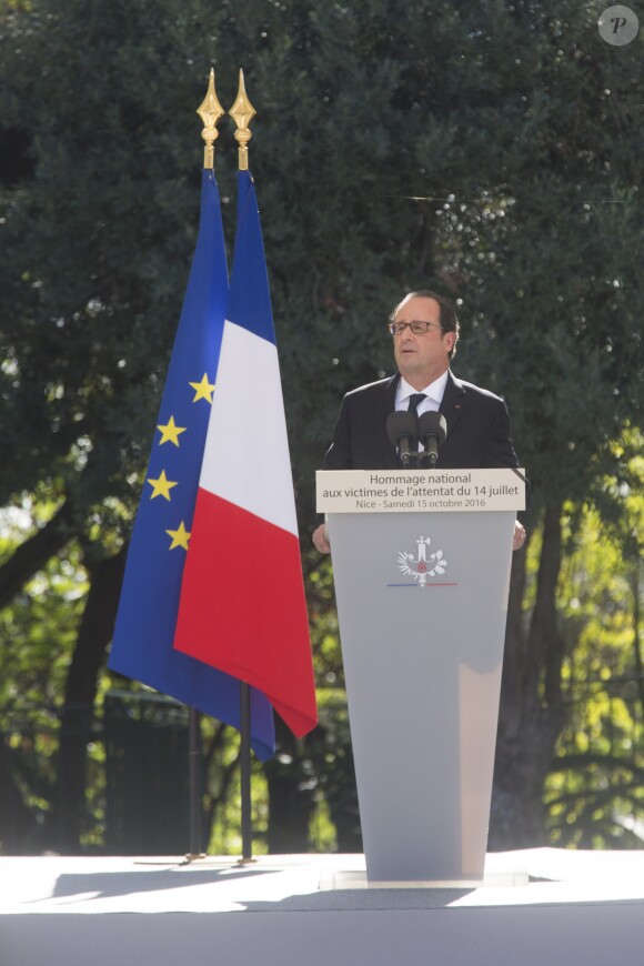 François Hollande, Président de la Republique - François Hollande lors de l'hommage National aux victimes de l'attentat de Nice à Nice le 15 octobre 2016