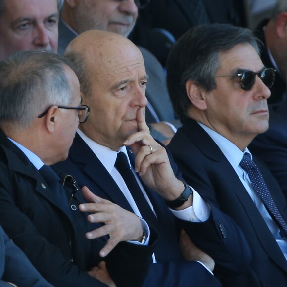 Alain Juppé, François Fillon et Eric Ciotti - Hommage national aux victimes de l'attentat de Nice, ayant fait 86 victimes le 14 juillet 2016 sur la Promenade des Anglais. Le 15 octobre 2016.