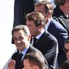 Christian Estrosi, Nicolas Sarkozy et François Fillon - François Hollande lors de l'hommage National aux victimes de l'attentat de Nice le 15 octobre 2016. © Bruno Bebert / Bestimage