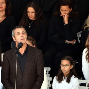 Julien Clerc - François Hollande lors de l'hommage National aux victimes de l'attentat de Nice à Nice le 15 octobre 2016 © Bruno Bebert / Bestimage