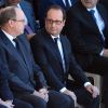 Le prince Albert II de Monaco et François Hollande - François Hollande lors de l'hommage National aux victimes de l'attentat de Nice le 15 octobre 2016. © Bruno Bebert / Bestimage