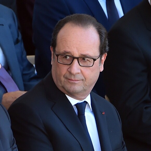 Le prince Albert II de Monaco et François Hollande - François Hollande lors de l'hommage National aux victimes de l'attentat de Nice le 15 octobre 2016. © Bruno Bebert / Bestimage