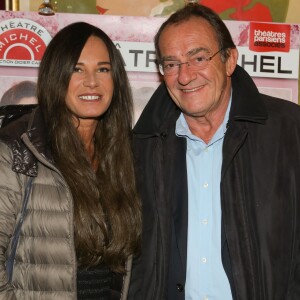 Jean-Pierre Pernaut et sa femme Nathalie Marquay - People à la générale de la pièce "Coiffure et Confidences" au théâtre Michel à Paris, le 4 février 2016. © CVS/Bestimage