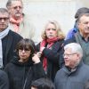 Exclusif - Mathilda May, Christophe Malavoy - Sorties des obsèques de Pierre Etaix en l'église Saint-Roch à Paris le 19 octobre 2016. © CVS/Bestimage