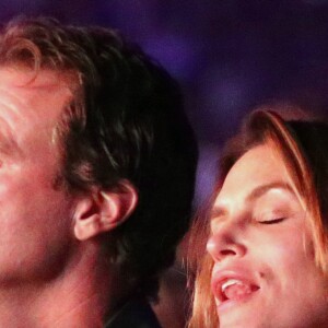 Exclusif - Cindy Crawford et son mari Rande Gerber assistent au concert de Paul McCartney lors du festival Desert Trip à Indio en Californie le 8 octobre 2016.