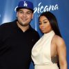 Rob Kardashian et sa fiancée Blac Chyna enceinte au Memorial Day Weekend du Sky Beach Club à Las Vegas, le 28 mai 2016