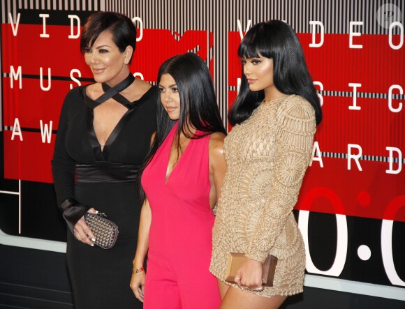 Kris Jenner, Kylie Jenner et Kourtney Kardashian à la Soirée des MTV Video Music Awards à Los Angeles le 30 aout 2015. © CPA/Bestimage