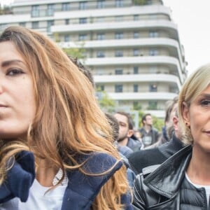 Laurence Ferrari - Rassemblement devant les locaux d'iTÉLÉ à Boulogne-Billancourt au neuvième jour de grève de la société des journalistes. Le 25 octobre 2016.