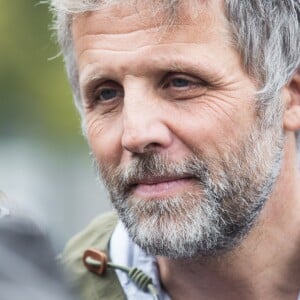 Stéphane Guillon - Rassemblement devant les locaux d'iTÉLÉ à Boulogne-Billancourt au neuvième jour de grève de la société des journalistes. Le 25 octobre 2016.