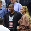 Beyoncé et son mari Jay Z pendant l'US Open 2016 le 1er Septembre 2016.
