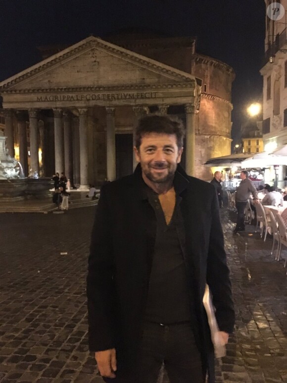 Patrick Bruel en tournage à Rome le 19 octobre 2016