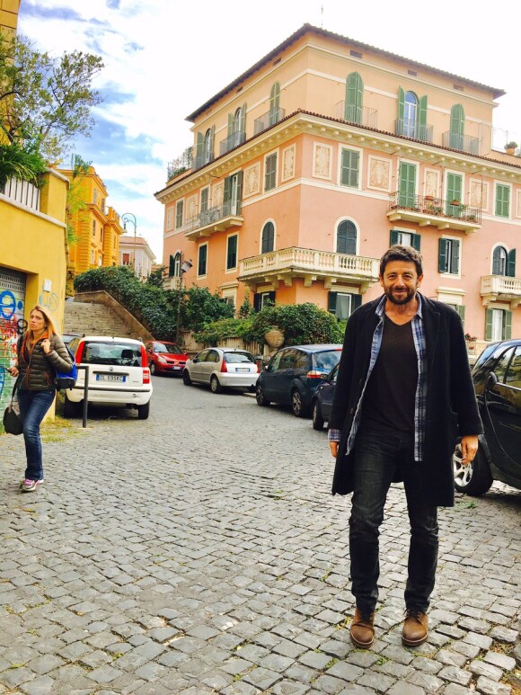 Patrick Bruel en tournage à Rome le 21 octobre 2016