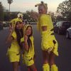 Laeticia Hallyday a fêté Halloween avec ses filles Jade et Joy, à Los Angeles. Octobre 2016.