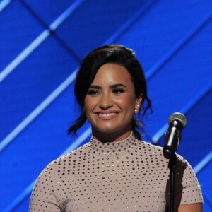 Demi Lovato - Convention du Parti Démocrate au "Wells Fargo Arena" à Philadelphie, Pennsylvanie, Etats-Unis, le 25 juillet 2016. © Globe Photos/ZUMA Wire/Bestimage