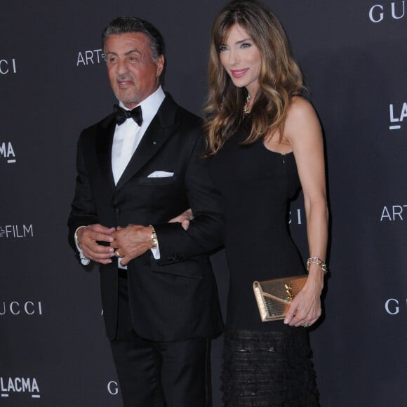 Sylvester Stallone et sa femme Jennifer Flavin au gala LACMA Art + Film à Los Angeles, le 29 octobre 2016 © Birdie Thompson/AdMedia via Zuma/Bestimage