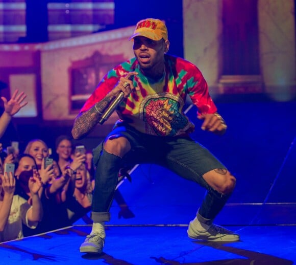 Chris Brown en concert à Francfort, le 22 mai 2016.