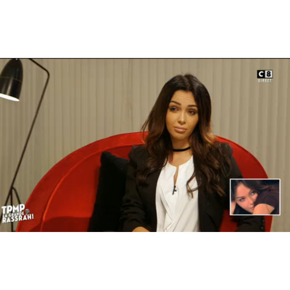 La très belle Nabilla piégée par Raphaël Mezrahi dans "TPMP ! La grande rassrah" le 3 novembre 2016 sur C8.