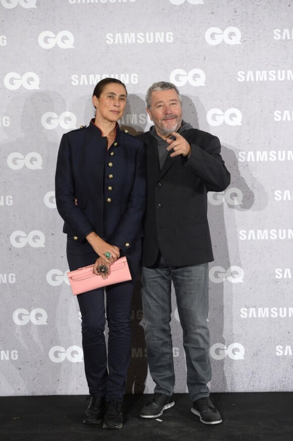 Philippe Starck et sa femme Jasmine Abdellatif Starck arrivent aux "GQ Awards - Men of the Year" à Madrid, le 3 novembre 2016. Celebrities arrive at the "GQ Awards - Men of the Year" in Madrid. November 3rd, 2016.03/11/2016 - Madrid