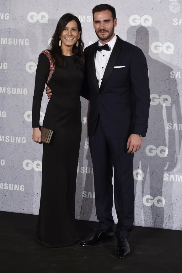 Saúl Craviotto et sa femme Celia Garcia - Première édition des Hombres del Año GQ 2016 à Madrid, le 3 novembre 2016.