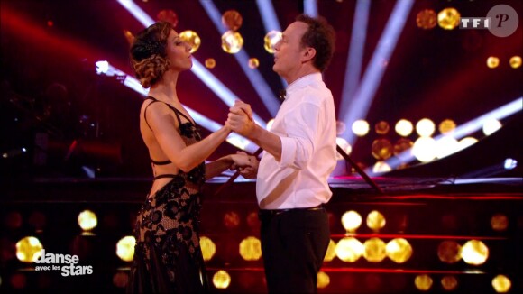 Julien Lepers et Silvia Notargiacomo - "Danse avec les stars 7" sur TF1. Le 10 novembre 2016.