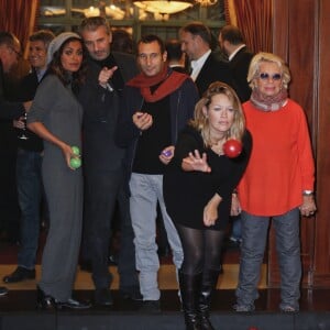 Exclusif - Laurence Roustandjee, Zinedine Soualem, Caroline Faindt, Véronique de Villèle - Soirée de lancement de "Boboules, l'autre pétanque" à l'Hôtel Napoléon à Paris. Le 7 novembre 2016 © Philippe Doignon / Bestimage