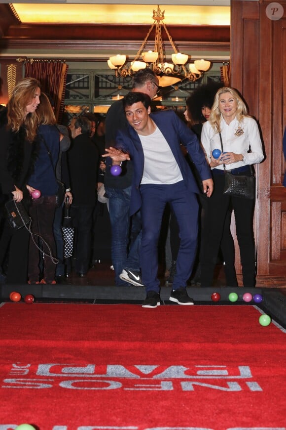 Exclusif - Taïg Khris et Sylvie Dupasquier - Soirée de lancement de "Boboules, l'autre pétanque" à l'Hôtel Napoléon à Paris. Le 7 novembre 2016 © Philippe Doignon / Bestimage