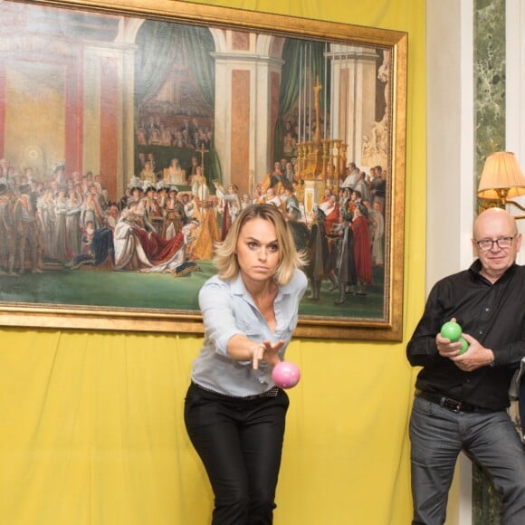 Exclusif - Cécile de Ménibus - Soirée de lancement de "Boboules, l'autre pétanque" à l'Hôtel Napoléon à Paris. Le 7 novembre 2016 © Philippe Doignon / Bestimage