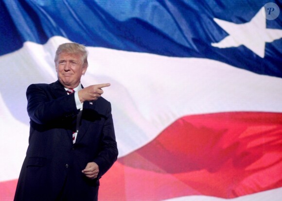 Donald Trump lors du 3ème jour de la convention républicaine à Cleveland, le 21 juillet 2016.