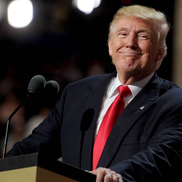 Donald Trump lors du 4ème jour de la convention Républicaine à Cleveland, le 21 juillet 2016.