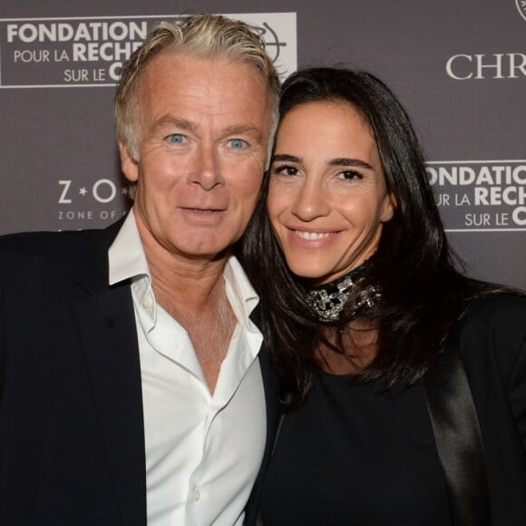 Franck Dubosc et sa femme Danièle lors du dîner de la fondation ARC au restaurant de l'hôtel The Peninsula à Paris le 10 octobre 2016. Rachid Bellak / Bestimage